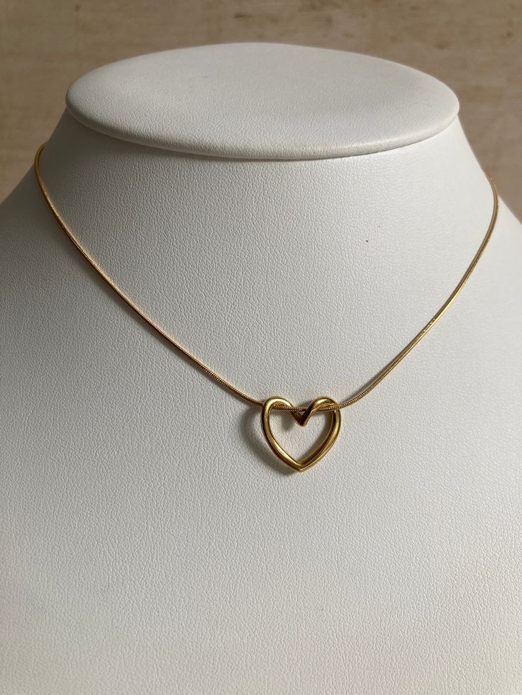 Hollow Heart Necklace - Image 3